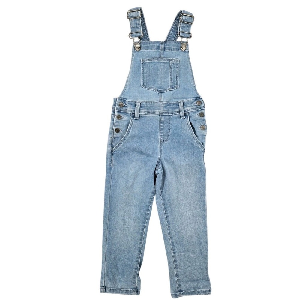Falls Creek Girls Light Wash Denim Overalls‎ Size XS (4/5)